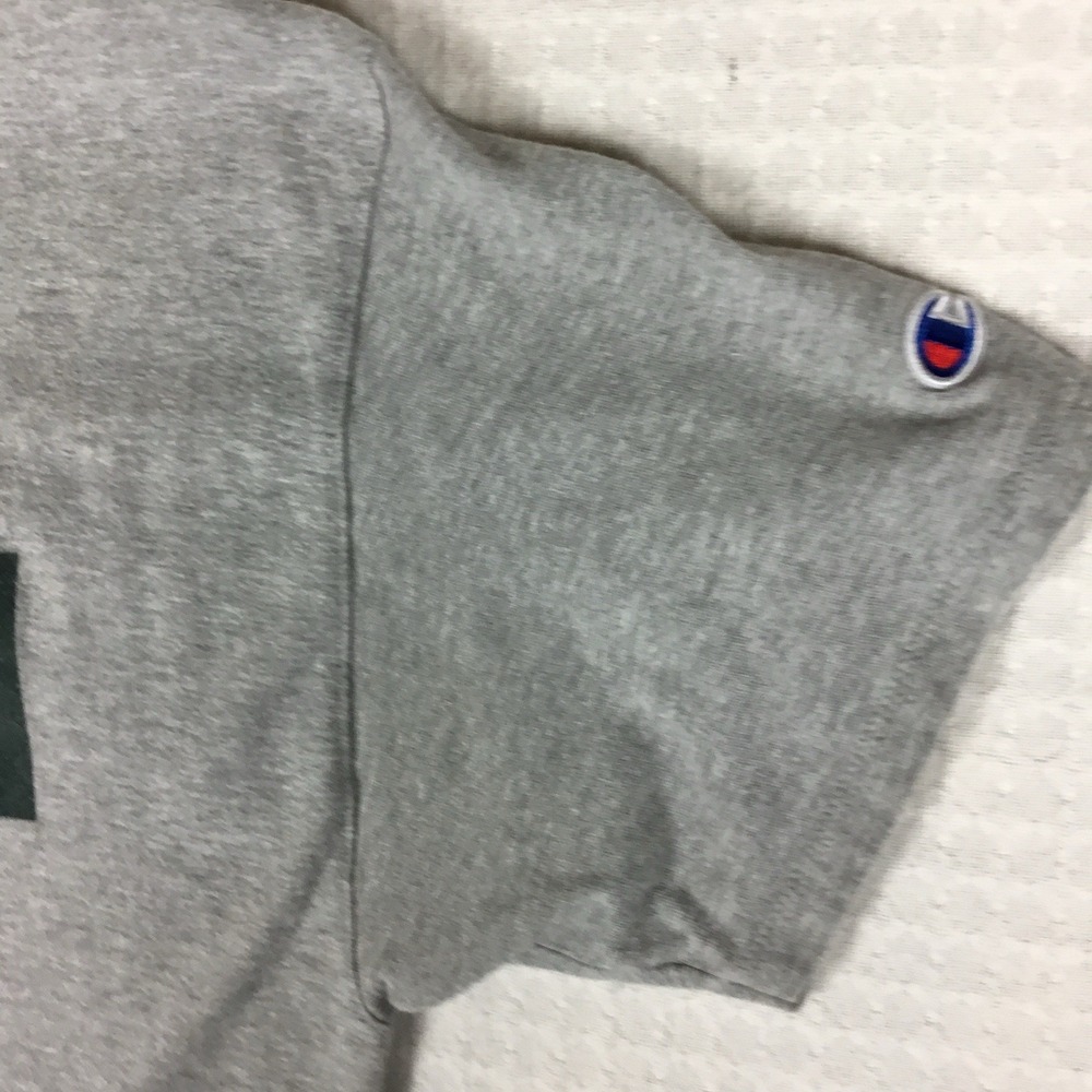 Champion Mens Graphic‎ T-Shirt Large Gray Slim Fit Camo Box Logo Short Sleeve - Picture 7 of 8